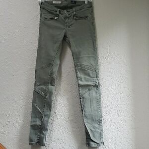 Adriano Goldschmeid Olive Moto Legging Size 26R